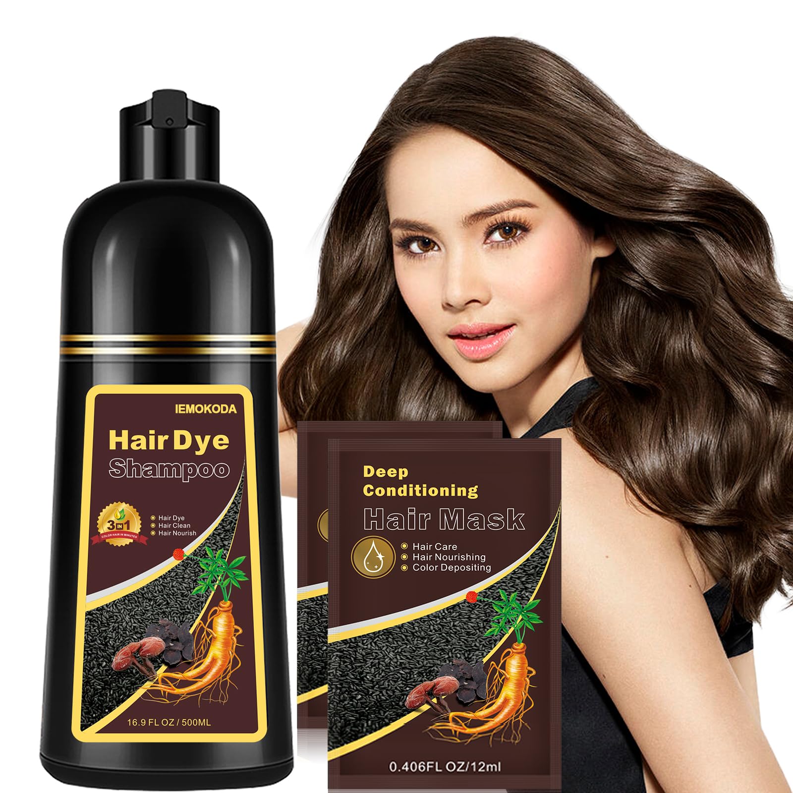 Amazon.com : Dark Coffee Hair Dye Shampoo for Gray Coverage